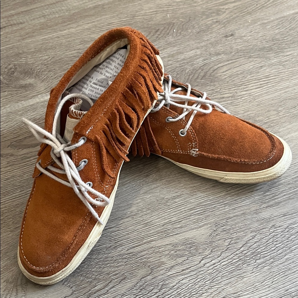 *Let’s Converse About These Brown Fringe Suede High Tops